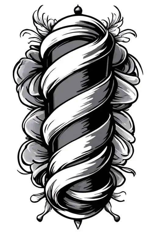 Barber Pole Intertwined Symbolizing