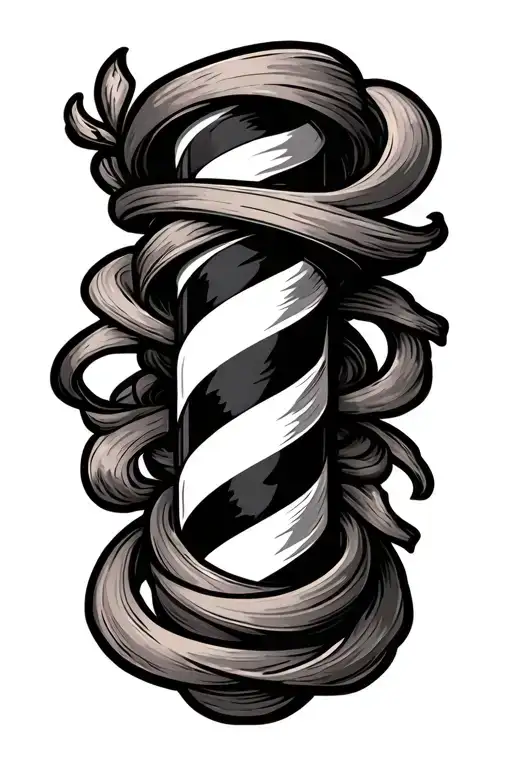 Barber Pole Intertwined Symbolizing