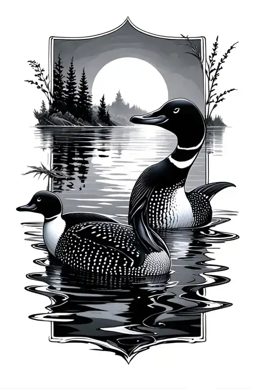 Loons On A Lakw