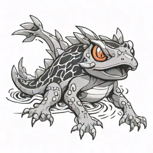 Schiggy Pokemon With Water Behind It Shows