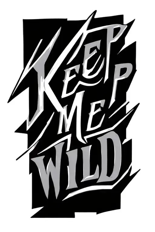 Keep Me Wild Words With Lightening Bolts