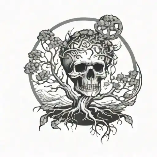 Tree Of Life And Skull