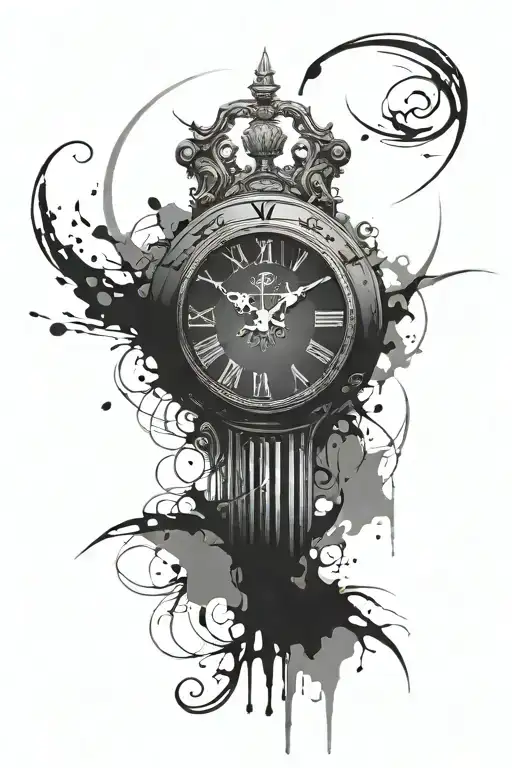 Broken Clock Roman Numeral