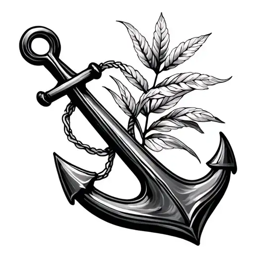 Anchor And Rice Plant