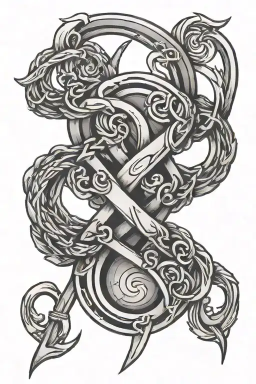 Strength Survivor Symbol Intertwined