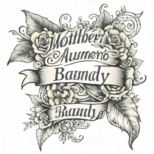 Mother Daughter Matching Tattoos - Mother's Name Is Brandy And Daughters Are Autumn And Jade