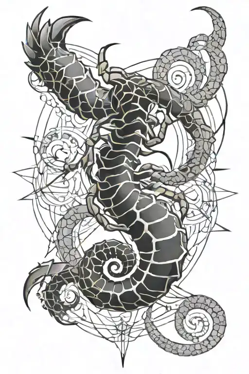 Scorpio Geo Symteric Shapes Tatto