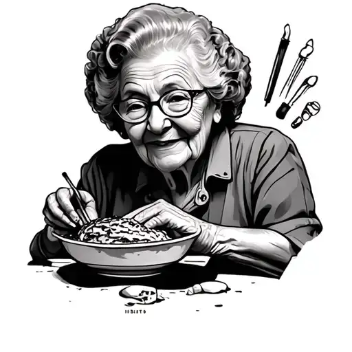 Grandma And Food Themed
