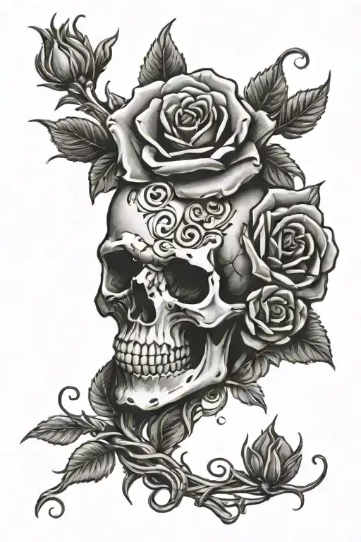 Skull And Roses