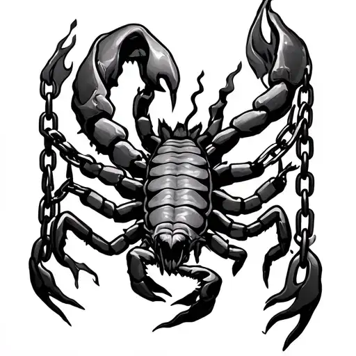 Scorpio Zodiac Fire Chains Breaking