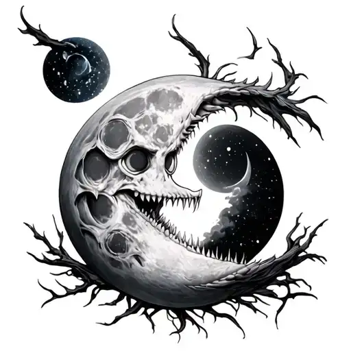 Dentario Gladulosa With Moon Surrounded