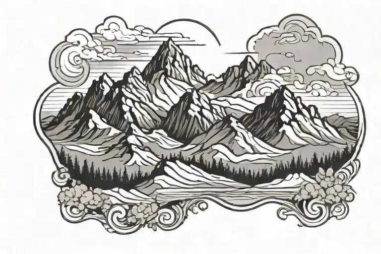 Mountain Range Silhouette