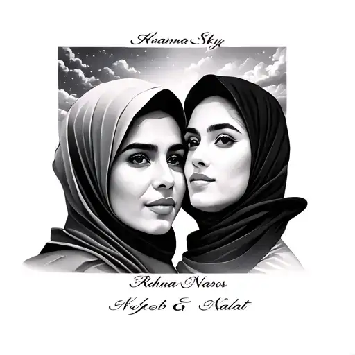 Heaven Sky With Names Rahma Naross Najeb & Nailat
