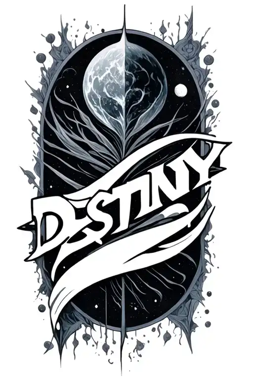 Destiny Word Written Underneath