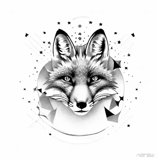Fox Constellation With Stars