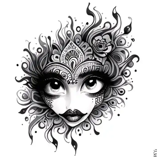 Smokey Design Incorporating Henna Inspired Patterns