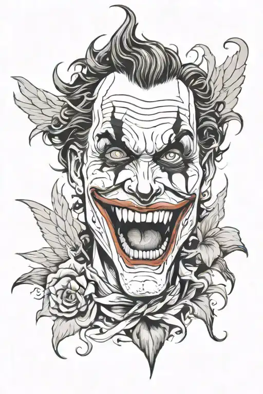 Joker Face And Angel Falling