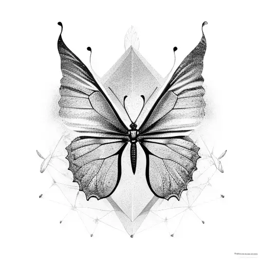 A Majestic Butterfly Emerging From A Black And Grey Flower