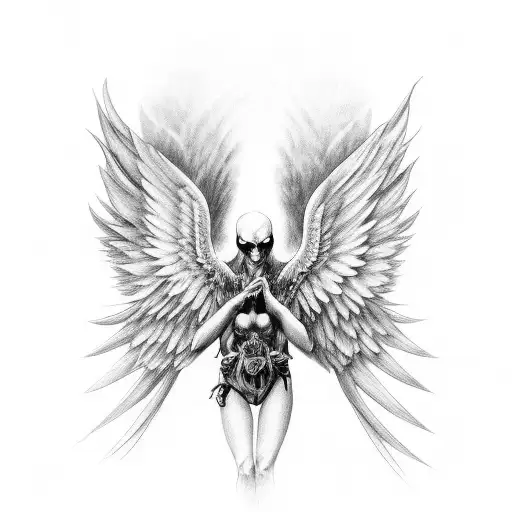 Wings Of A Fallen Angel From Hell