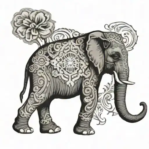 Sri Lanka Map With Elephant