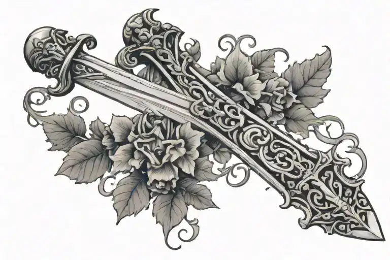 Sword Sorrounded By Vines