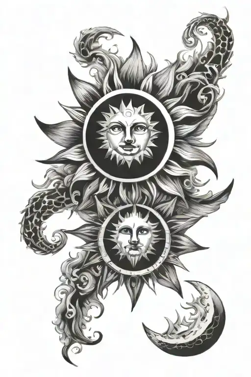 Sun And Moon Spine