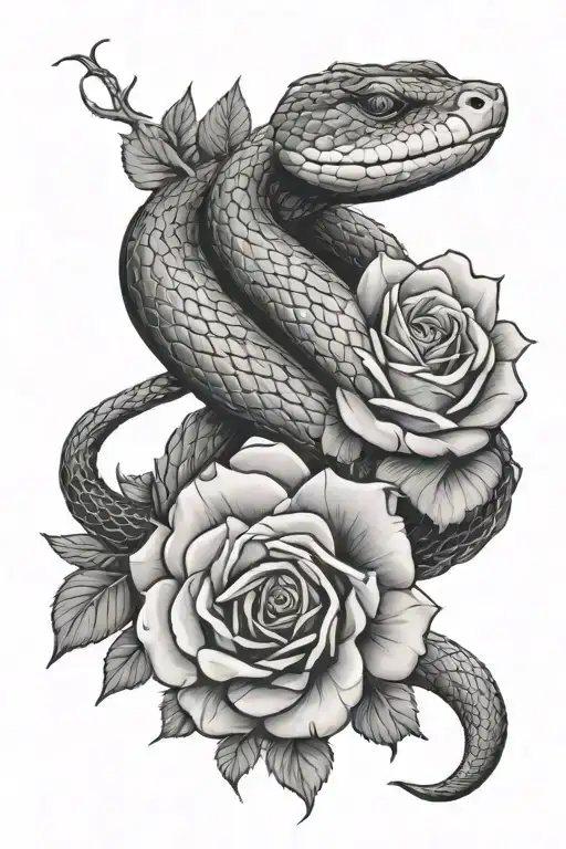Snake And Rose