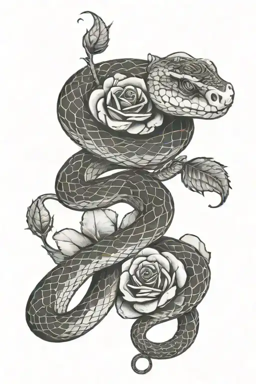 Snake And Rose