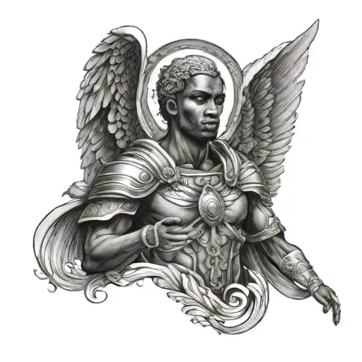African Male Guardian Angel