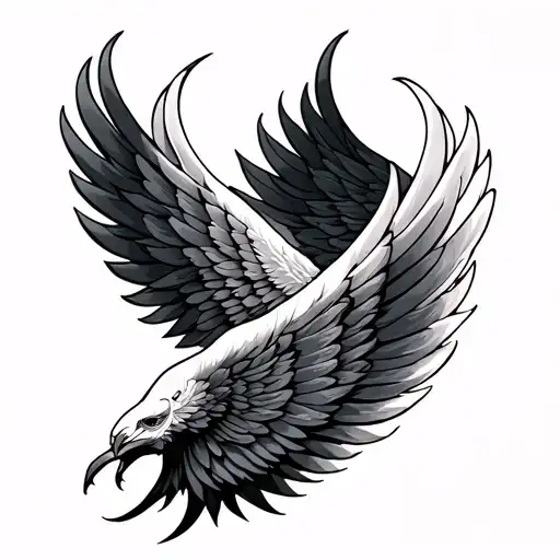 Wing And Line On The Back