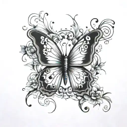 Semicolon With Butter Fly