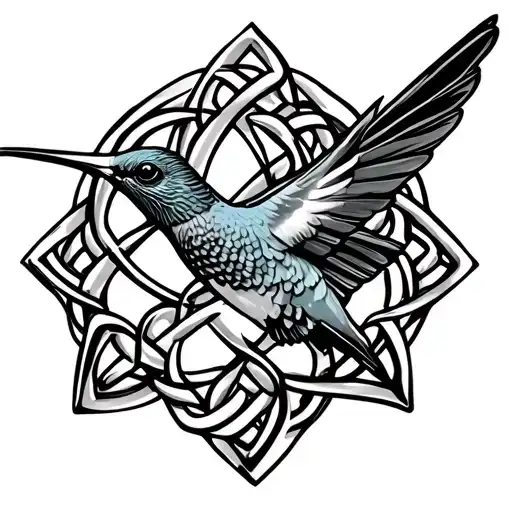 Hummingbird Celtic Knot Symbol Family