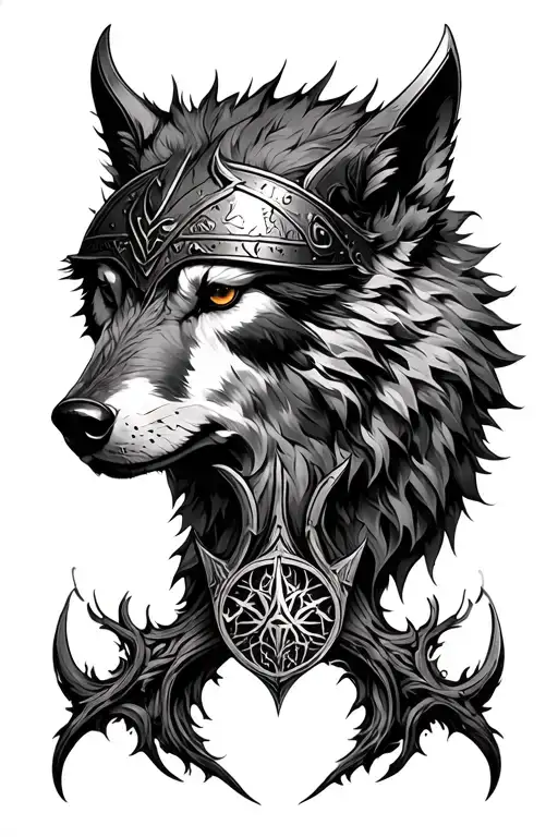 Viking Tree Of Life Wolf Helm Of Awe