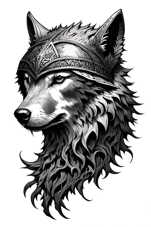 Viking Tree Of Life Wolf Helm Of Awe