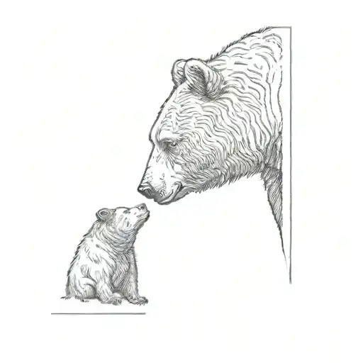 A Bear And Little Bear Head