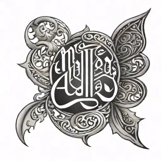 The Combination Of Mother And Allah Writing