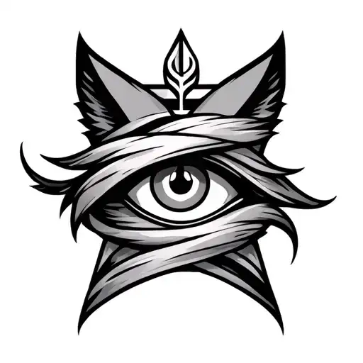Eye Of Horus Symbol With Fox Tail Wrapped