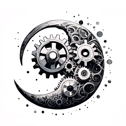 Crescent Moon And Gears Incorporated