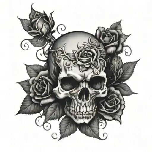 Skull And Roses