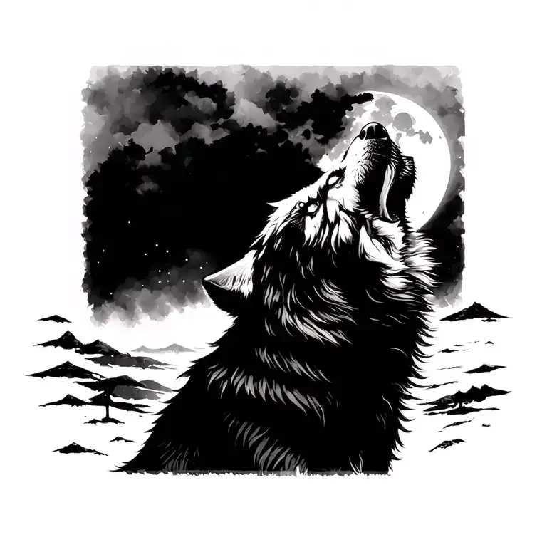 Wolf Howling At The Moon