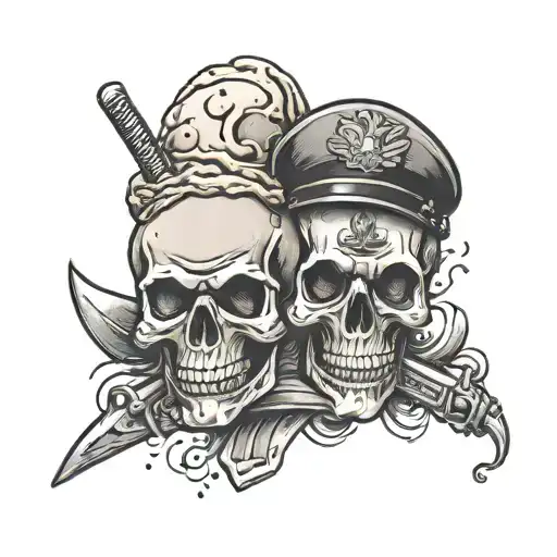 Ice Cream With Police Skulls