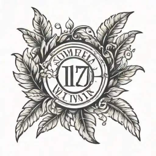 13 In Roman Numerals Surrounded By Laurel Wreath