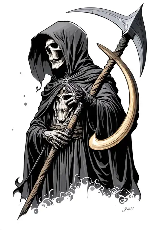 Saturn Grim Reaper With Scythe