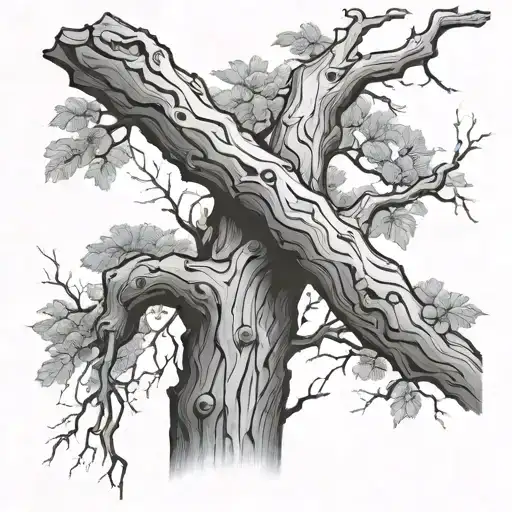 Natural Stick Fighting On Fallen Tree Trunk