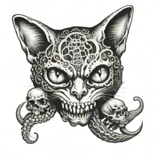 Cat Octopus And Skulls