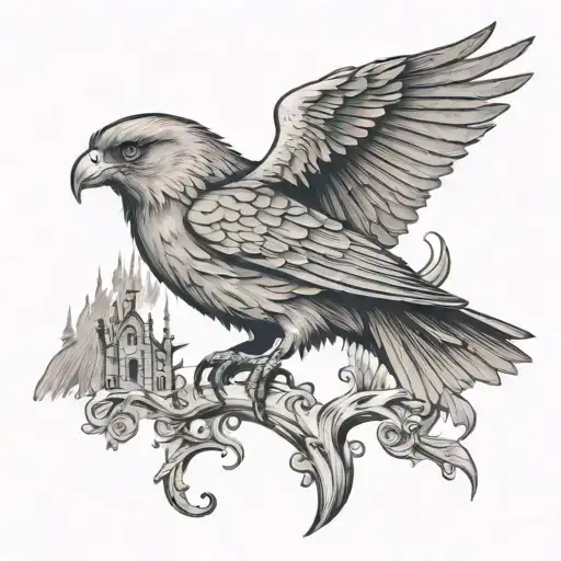 Harry Potter Bird With Hogwards On The Back