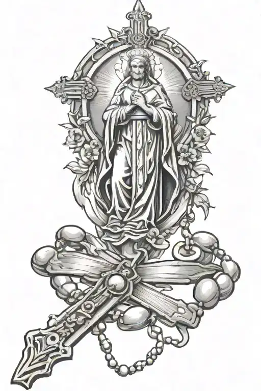 Catholic With Rosary Wrapped