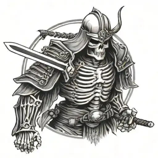 Skeleton Samurai Sword Small