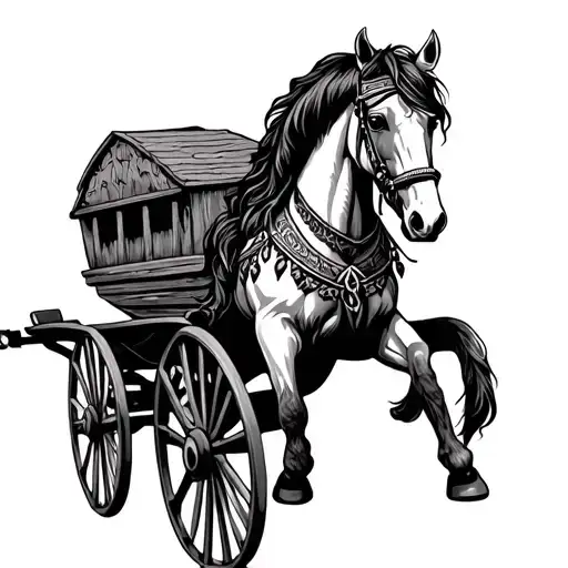 Gypsy Horse And Cart Arm Sleeve