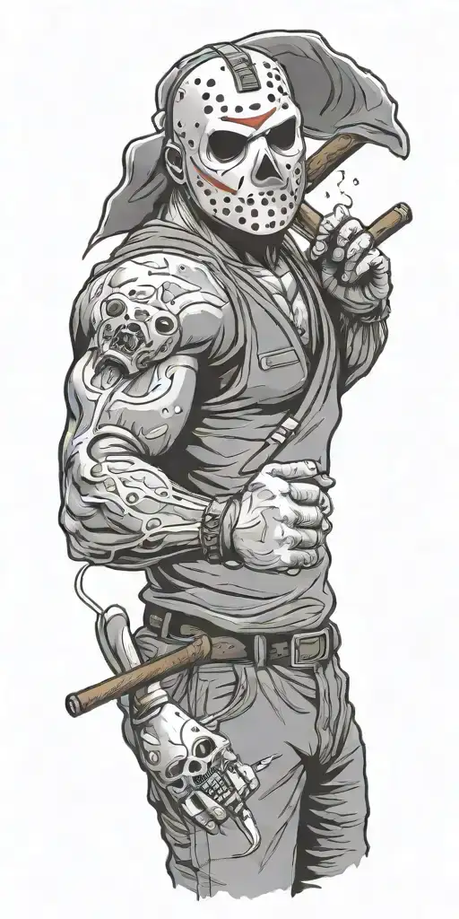 Jason Vorhees Holding Cigar